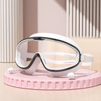 Swimming Goggles Big Frame Swimming Goggles Big Frame HD Wide View Anti-Fog UV Protection Swimming Goggles for Adults No Leaking