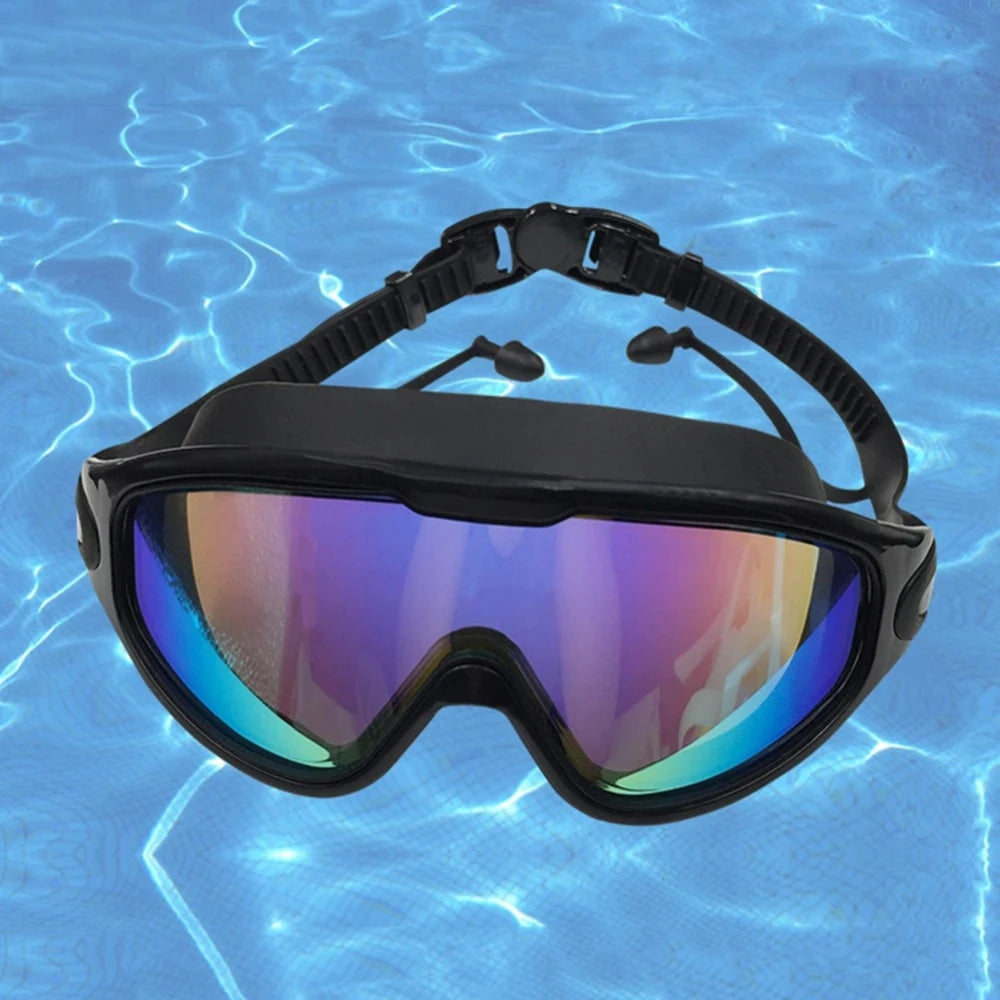 Adult Electroplated Large Frame Swimming Goggles/Anti-Fog and Anti-Ultraviolet/Safety Optical Lenses/Swimming Accessories
