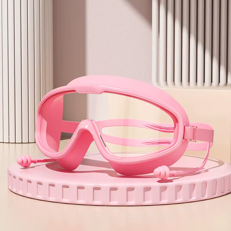 Swimming Goggles Big Frame Swimming Goggles Big Frame HD Wide View Anti-Fog UV Protection Swimming Goggles for Adults No Leaking