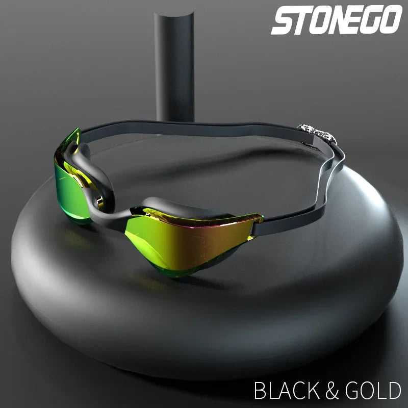 Professional Anti-Fog Swim Goggles with HD Wide-Angle Lens, Comfortable Fit, Adjustable Nose Bridge, Stylish Design