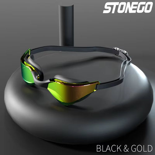 Professional Anti-Fog Swim Goggles with HD Wide-Angle Lens, Comfortable Fit, Adjustable Nose Bridge, Stylish Design