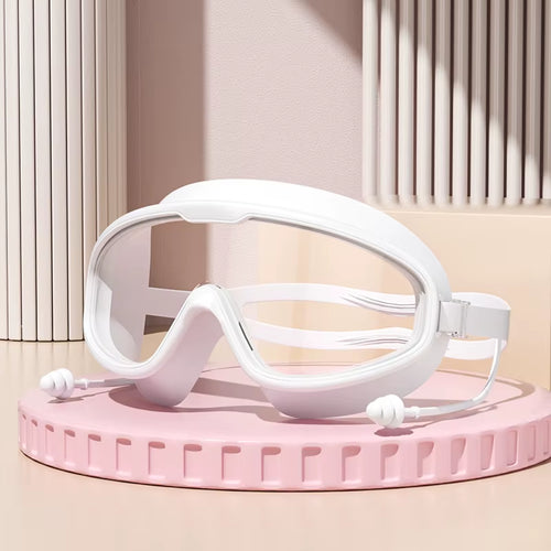 Swimming Goggles Big Frame Swimming Goggles Big Frame HD Wide View Anti-Fog UV Protection Swimming Goggles for Adults No Leaking